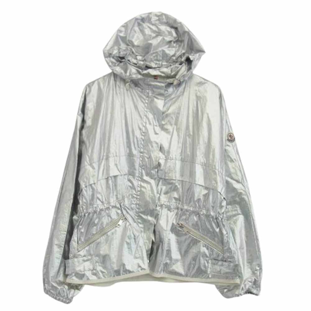 MONCLER モンクレール ジャケット 18AW D10934510805 JAIS GIUBBOTTO ロゴワッペン メッシュライニング フーディー ナイロン ジャケット シルバー系【中古】