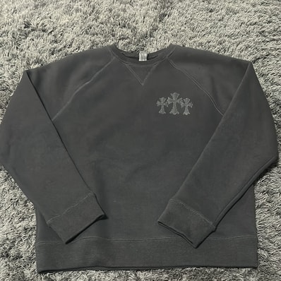 Chrome Hearts Back CH Logo Cemetery Cross Sweatshirt "Black"