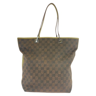GUCCI グッチ ブラウン マルチカラー シルバー金具 GGキャンバス レザー/ トートバッグ ショルダーバッグ 506405 【中古】