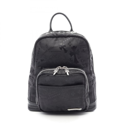 クロムハーツ CHROME HEARTS 7TH GRADE MINI リュックサック バックパック バッグ ナイロン レザー メンズ ブラック系 【中古】