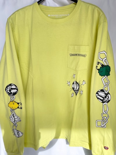 Chrome Hearts PRO CHAIN GAME Cotton Long Sleeve T-Shirt "Yellow"