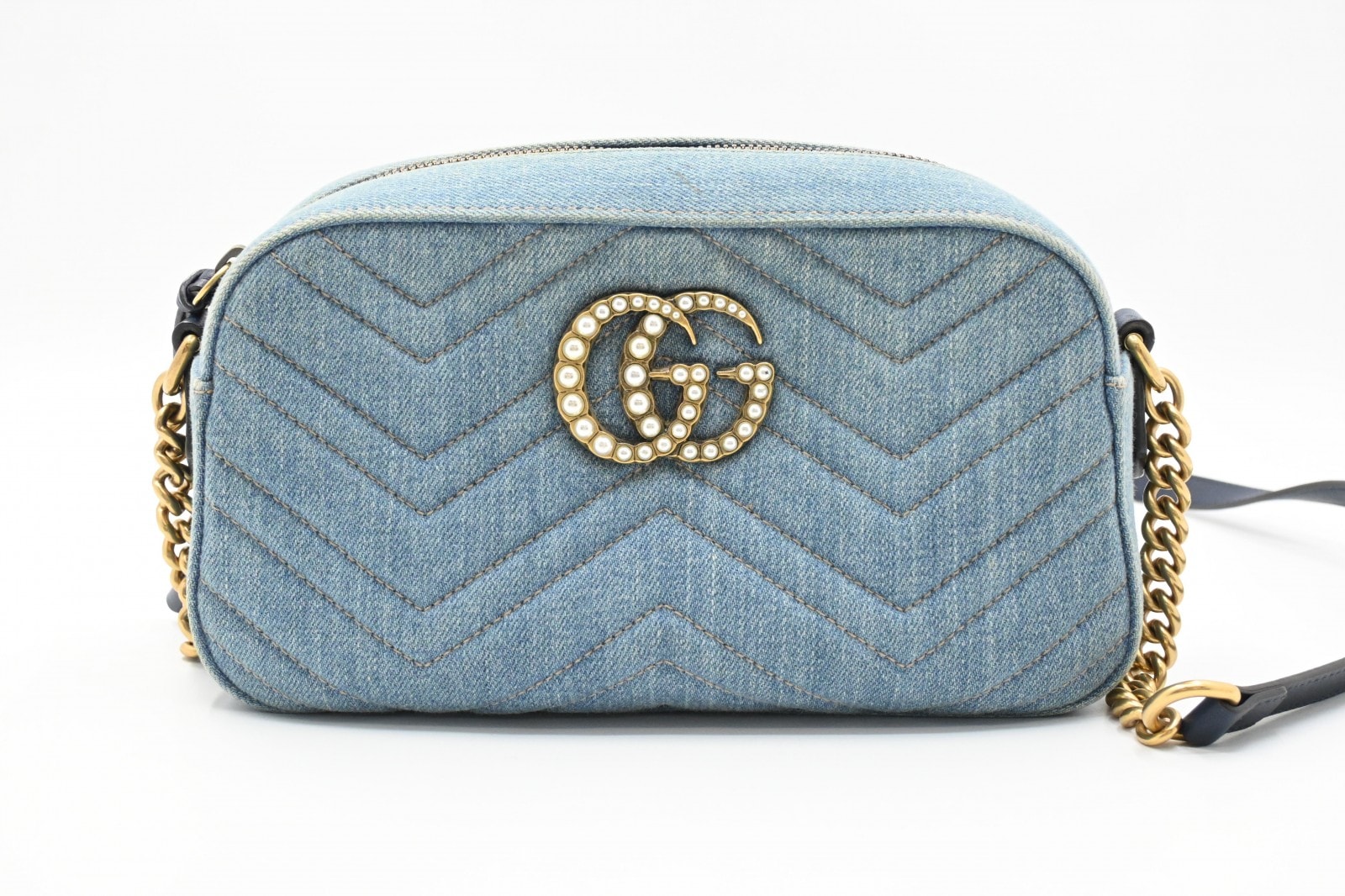 グッチ GGマーモント デニム スモール カメラバッグ 447632
