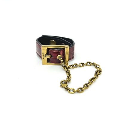 グッチ GUCCI バックル 214351 手袋 グローブホルダー クロコダイル レッド