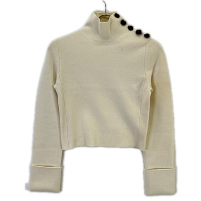 ルイヴィトン ホワイト カシミヤ タートルネック ニット