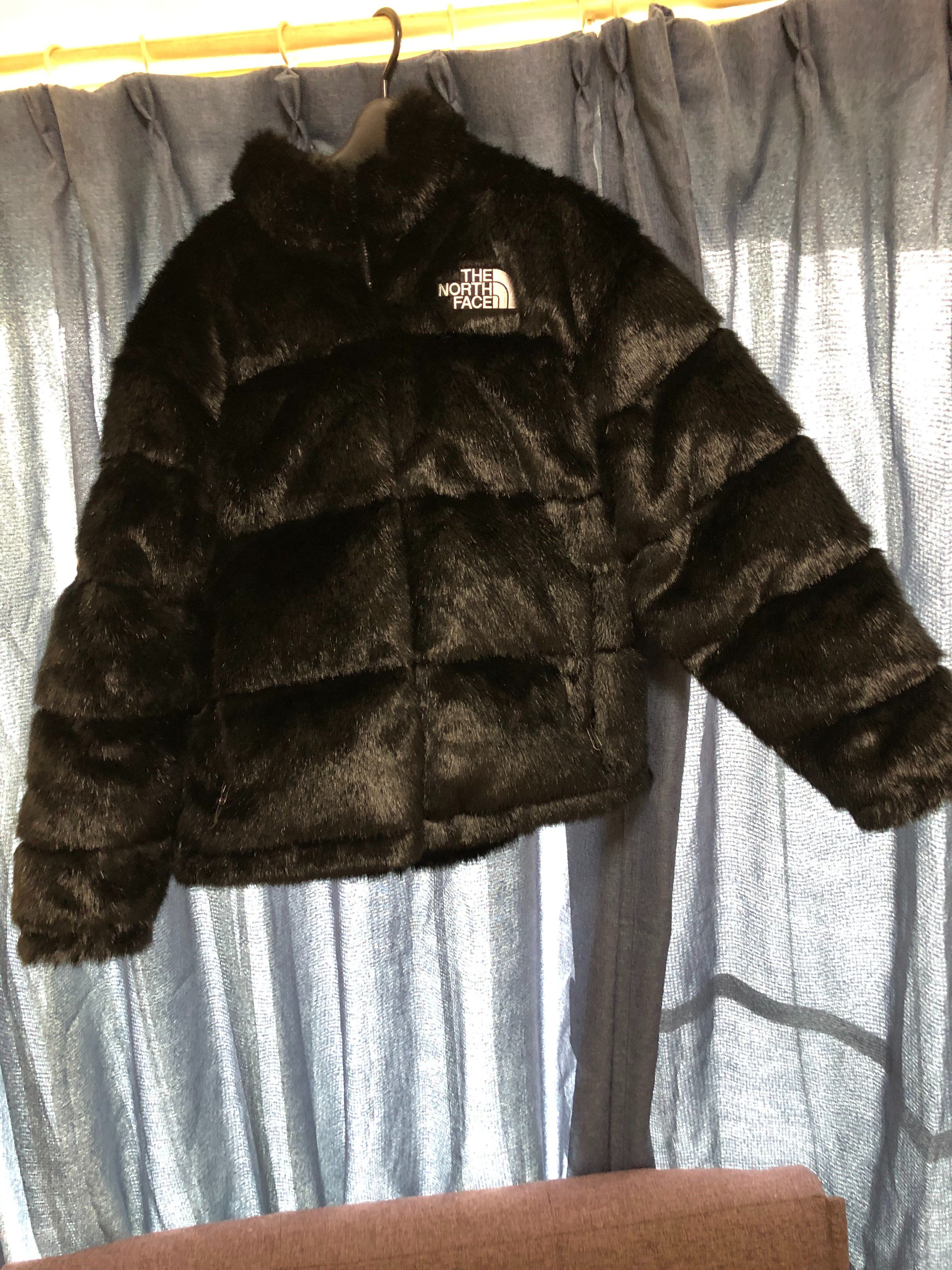 Supreme x The North Face Faux Fur Nuptse Jacket "Black"