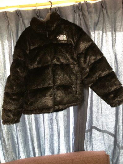 Supreme x The North Face Faux Fur Nuptse Jacket "Black"