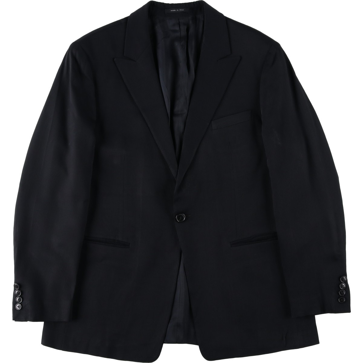 古着 ジョルジオアルマーニ Giorgio Armani EMPORIO ARMANI ストライプ柄 ピークドラペル テーラードジャケット イタリア製 メンズM相当/evb034282