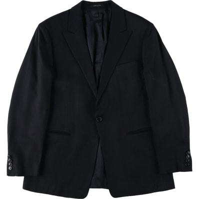 古着 ジョルジオアルマーニ Giorgio Armani EMPORIO ARMANI ストライプ柄 ピークドラペル テーラードジャケット イタリア製 メンズM相当/evb034282