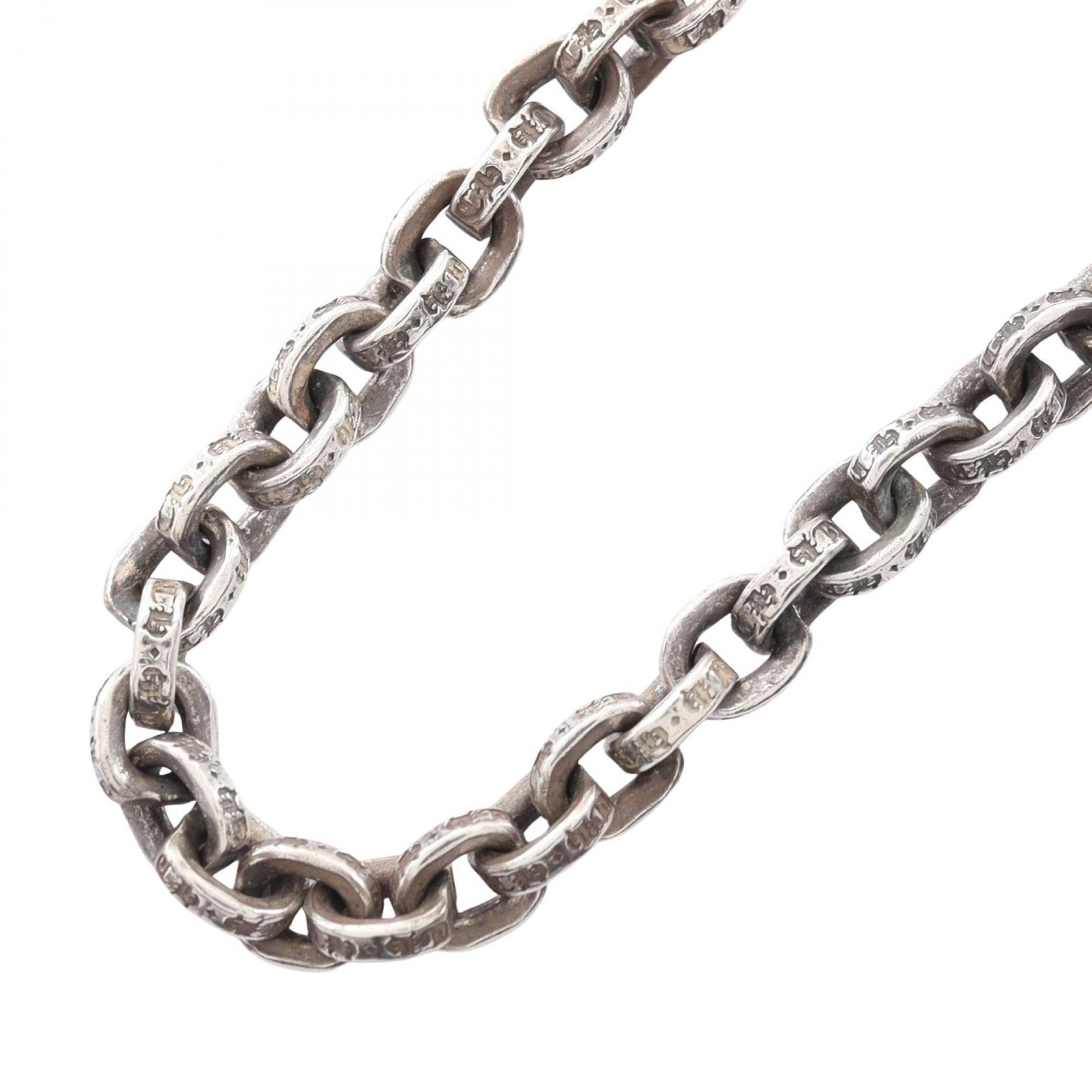 クロムハーツ CHROME HEARTS PAPER CHAIN 18 ペーパーチェーン ネックレス ジュエリー シルバー925 レディース シルバー系 【中古】