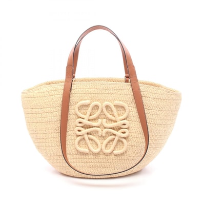 ロエベ LOEWE エクリプス バスケット ミディアム 2WAY トートバッグ バッグ レザー ラフィア レディース ベージュ系 / ブラウン系 ANNGNN1X012435 【新品】