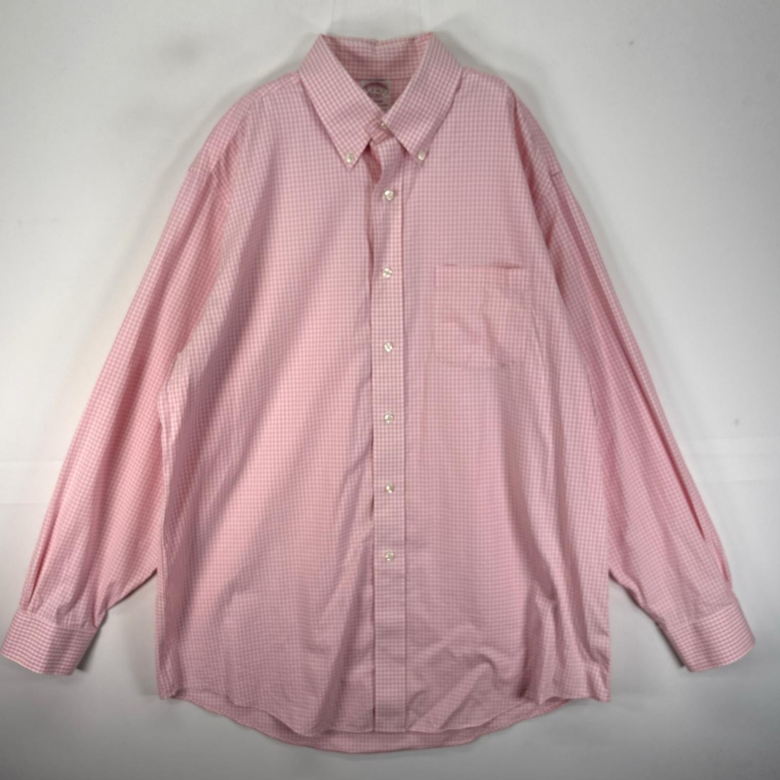 古着 ブルックスブラザーズ Brooks Brothers 長袖シャツ ボタンダウン L  ピンク系 チェック メンズ