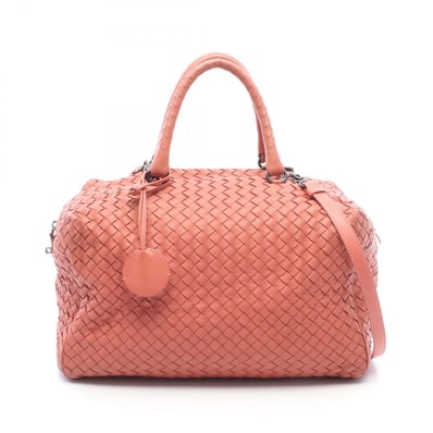 ボッテガヴェネタ BOTTEGA VENETA イントレチャート 2WAY ハンドバッグ バッグ ラムスキン(羊革) レディース ピンク系 【中古】