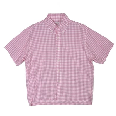 JUNYA WATANABE COMME des GARCONS MAN ジュンヤワタナベコムデギャルソンマン Brooks Brothers ブルックスブラザーズ WC-B405 AD2008 ギンガム チェック 半袖 シャツ ピンク系 M【中古】