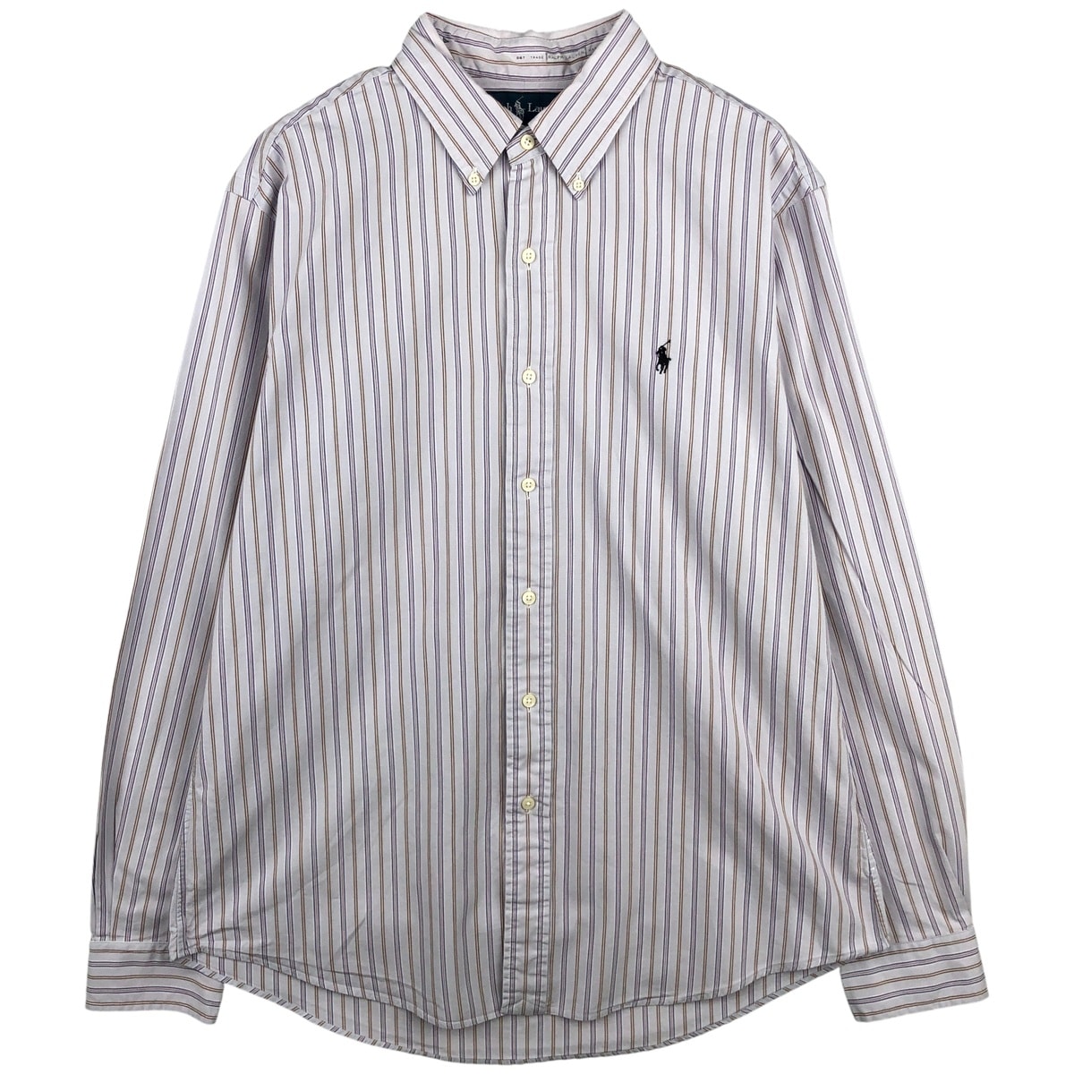 古着 ラルフローレン Ralph Lauren CUSTOM FIT 長袖 ボタンダウンストライプシャツ メンズL相当/eaa597703