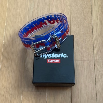 Supreme x HYSTERIC GLAMOUR Vinyl Belt "Clear"