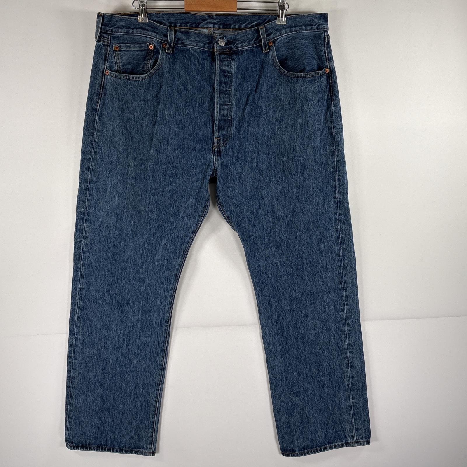 古着 リーバイス Levi's デニムパンツ 501 ストレート ジーパン ボタンフライ ジーンズ 5ポケット 大きいサイズ w42 L30  ブルー メンズ