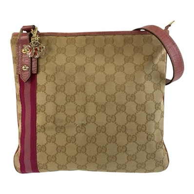 GUCCI グッチ ジョリクール シェリーライン ベージュ ピンク ゴールド金具 GGキャンバス レザー/ ショルダーバッグ メッセンジャーバッグ 603764 【中古】