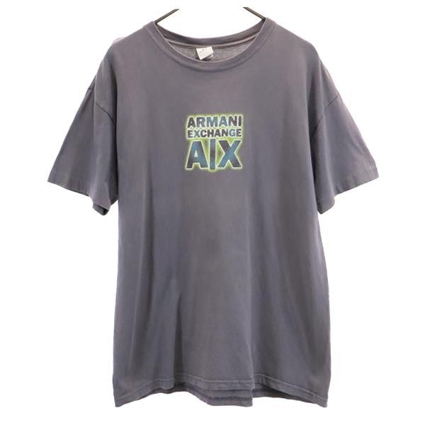 ARMANI EXCHANGE アルマーニエクスチェンジ 90s オールド USA製 半袖 Tシャツ M グレー系