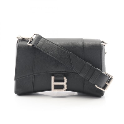 バレンシアガ BALENCIAGA DOWNTOWN ダウンタウン ショルダーバッグ バッグ レザー レディース ブラック系 736471 【中古】