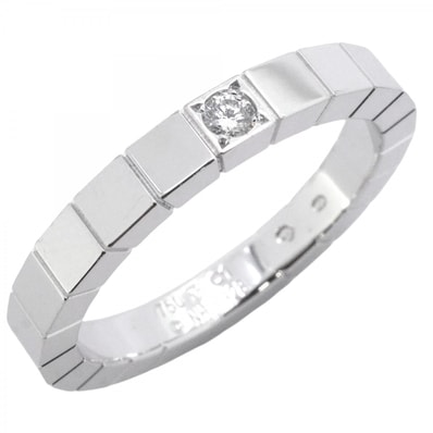 【6jdb0427-11】カルティエ リング ラニエール 1PD K18WG ホワイトゴールド ダイヤモンド #58【中古】メンズ