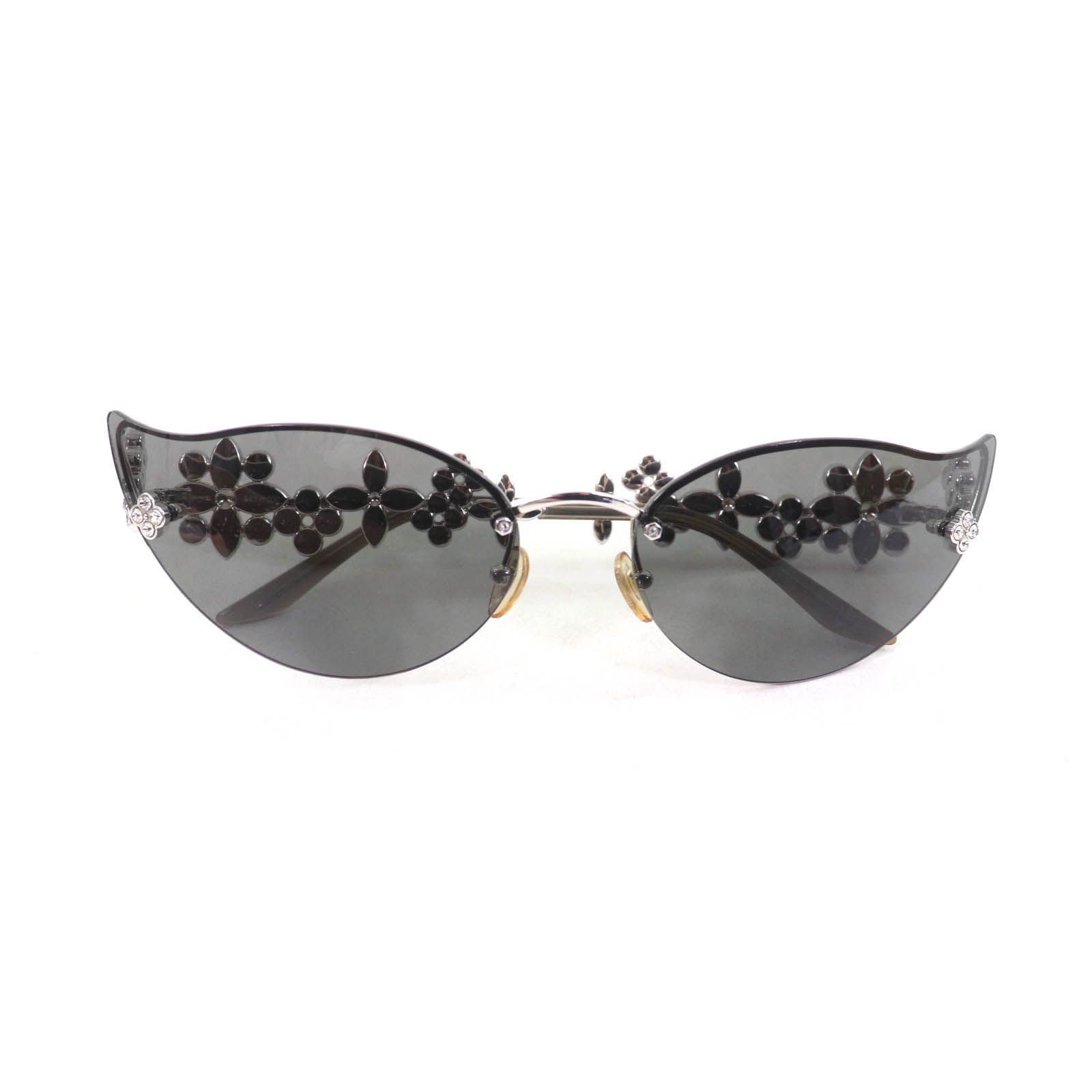 ルイヴィトン サングラス ブラック シルバー レディース 75BR6