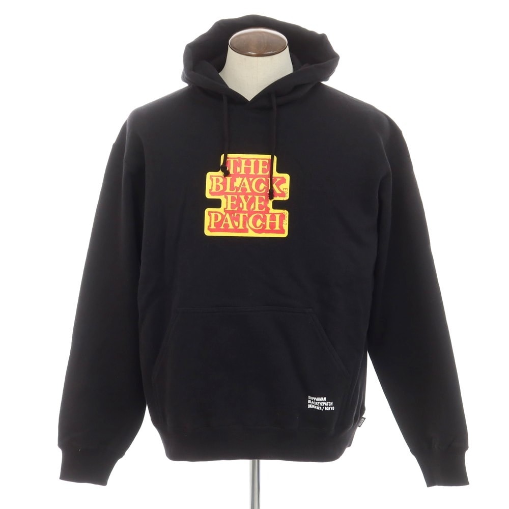 【中古】ブラックアイパッチ BlackEyePatch × スッパイマン 2024年秋冬 コットン パーカー ブラック【サイズL】【メンズ】