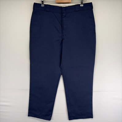 古着 ディッキーズ Dickies パンツ ストレート ジッパーフライ 874 スラックス ジッパーフライ W38 L30 ネイビー系 メンズ