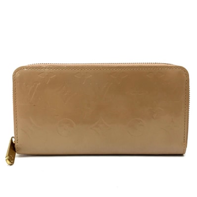 ルイヴィトン LOUIS VUITTON ジッピーウォレット M91470 ヴェルニ ラウンドファスナー長財布 長財布 パテントレザー ノワゼット ベージュ