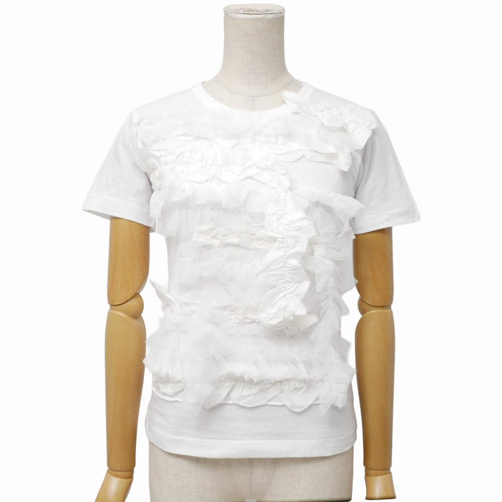 ■未使用品■COMME des GARCONS コムデギャルソン 半袖Tシャツ サイズXS チュール フリル 20260409/RA8765