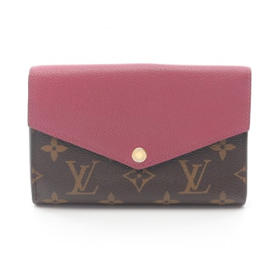 ルイ・ヴィトン LOUIS VUITTON ポルトフォイユ パラス コンパクト 二つ折り財布 財布 レザー PVC モノグラム レディース ブラウン系 / ピンク系 / グレープ M56243 【中古】