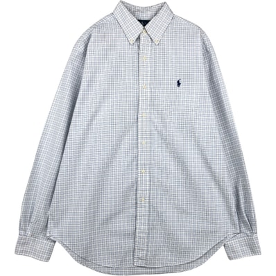 古着 ラルフローレン Ralph Lauren CLASSIC FIT 長袖 ボタンダウンチェックシャツ メンズL相当/eaa678072
