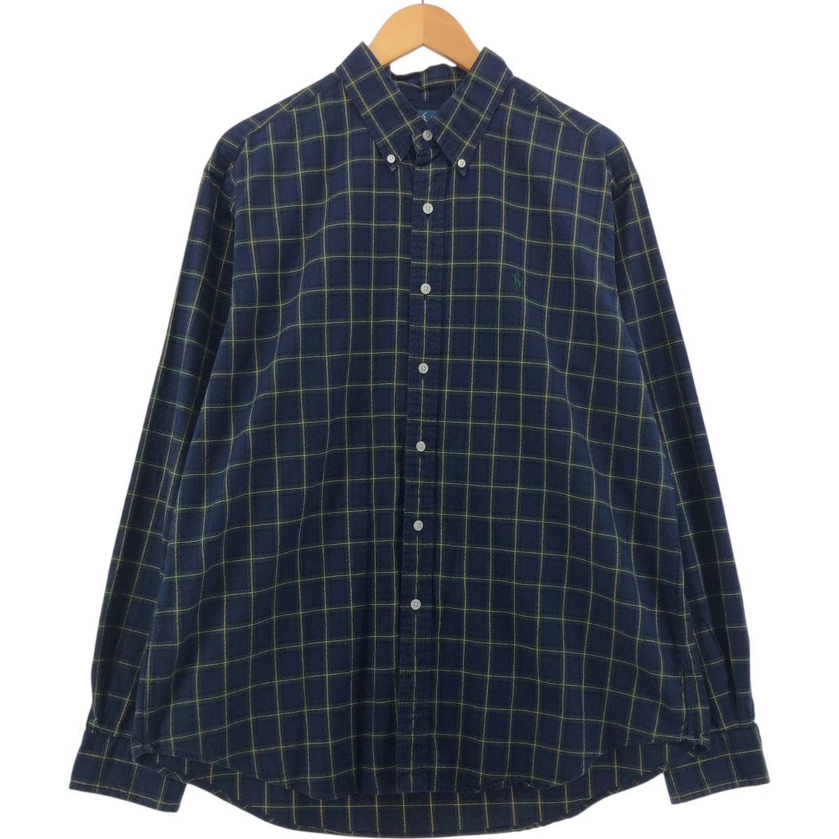 古着 ラルフローレン Ralph Lauren CLASSIC FIT 長袖 ボタンダウンチェックシャツ メンズXL相当/eaa561502