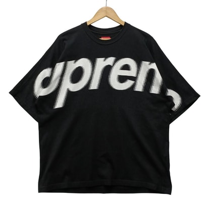 SUPREME シュプリーム Intarsia S/S Top ロゴ 半袖Tシャツ コットン ブラック サイズ M 正規品 / 40852