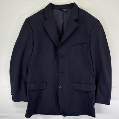 古着 ブルックスブラザーズ Brooks Brothers テーラードジャケット スーツ ブレザー 3ボタン ウール 40RG ブラック メンズ