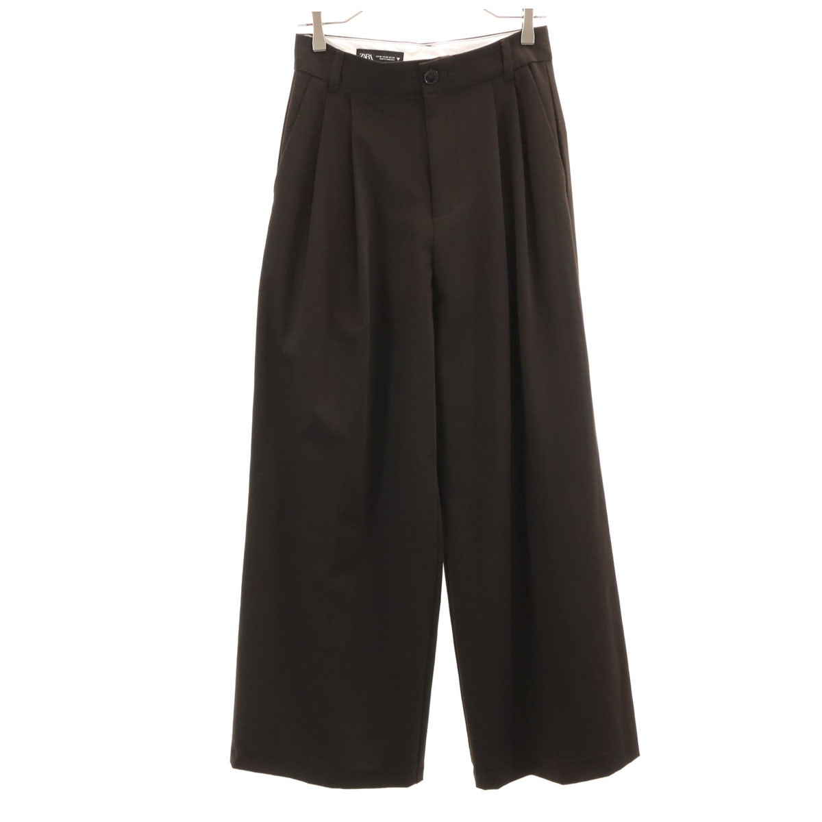 ZARA ザラ タック ワイドパンツ XS ブラウン