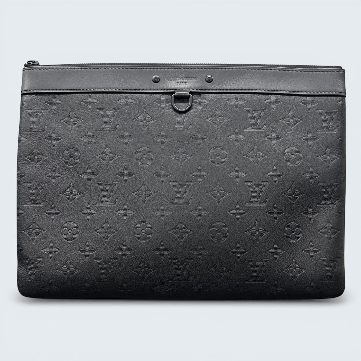 LOUIS VUITTON 美品 ルイヴィトン ポシェット ディスカバリー モノグラムシャドウ ノワール クラッチバッグ M62903 レザー UB4189 ブラック セカンドバッグ マルチケース LV ヴィトン ABランク 中古 鑑定済 ヴィトンバッグ