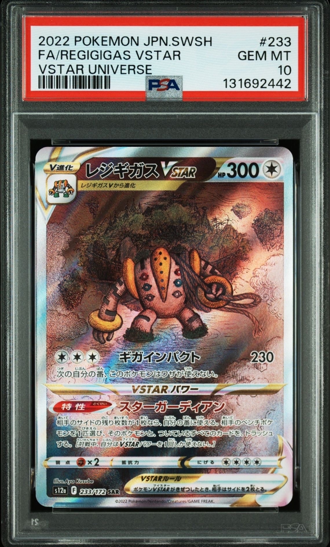 レジギガスVSTAR SAR[s12a 233/172](ハイクラスパック「VSTARユニバース」)