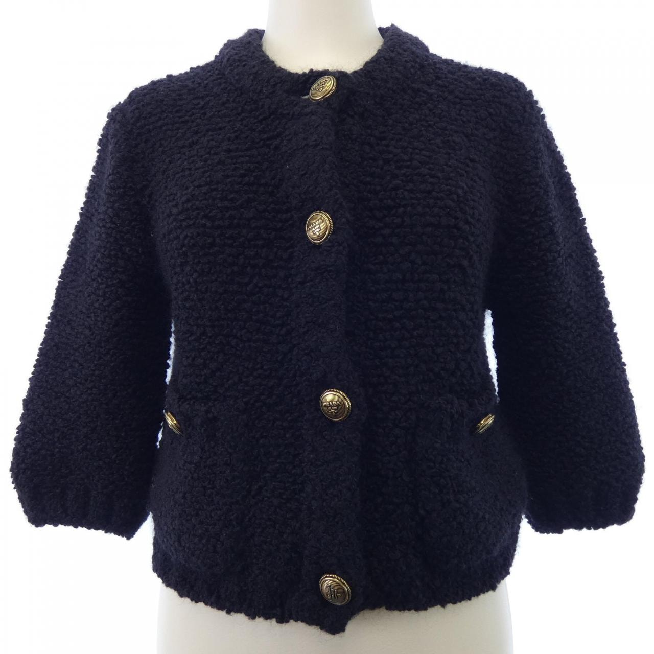 プラダ PRADA ブークレモヘア P25L98 S232 13CS カーディガン