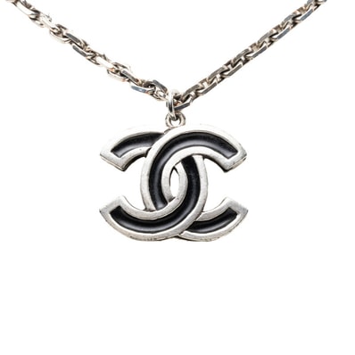 シャネル ココマーク チェーン ペンダント ネックレス シルバー メタル レディース CHANEL 【中古】
