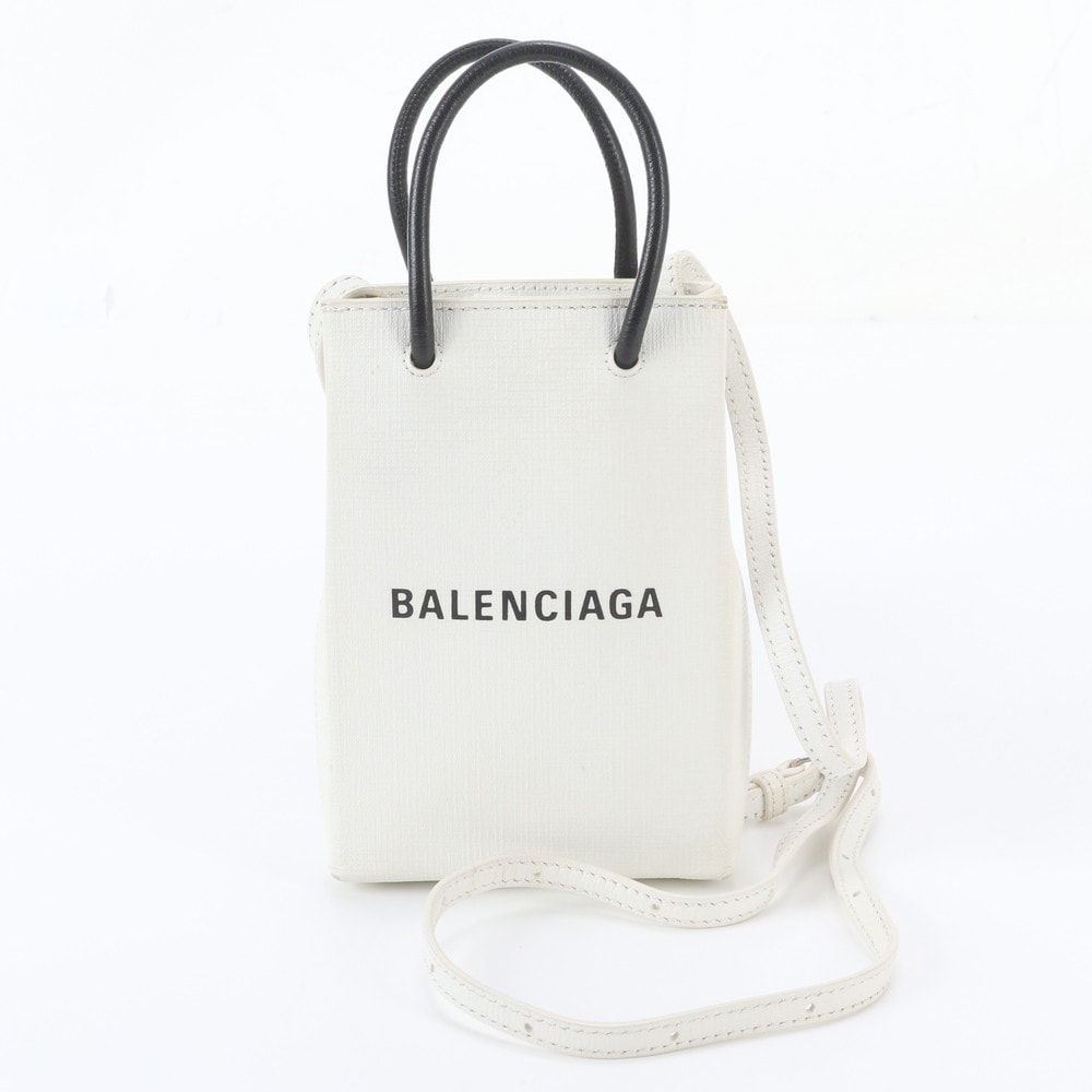 ■美品 バレンシアガ ショッピング フォンホルダーショルダーバッグ