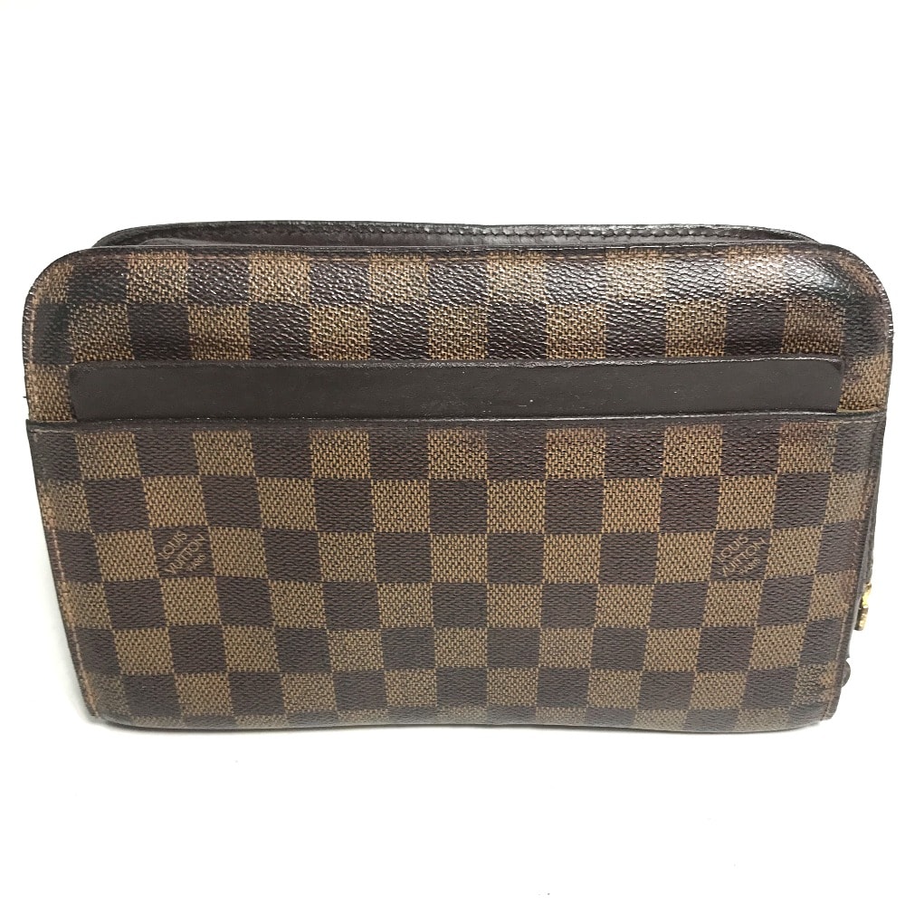 ルイヴィトン LOUIS VUITTON サンルイ N51993 ダミエ ストラップ付 セカンドバッグ カバン ポーチ クラッチバッグ ダミエキャンバス エベヌ ブラウン