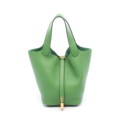 エルメス HERMES ピコタンロックPM ハンドバッグ バッグ レザー トリヨンクレマンス トリヨンクレマンス ヴェールユッカ B刻印(2023年製造) レディース グリーン系 【中古】