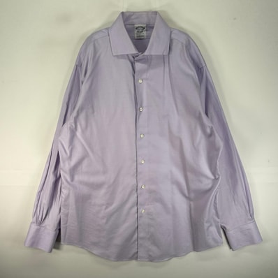 古着 ブルックスブラザーズ Brooks Brothers 長袖シャツ REGENT カラーステイ M パープル系 無地 メンズ