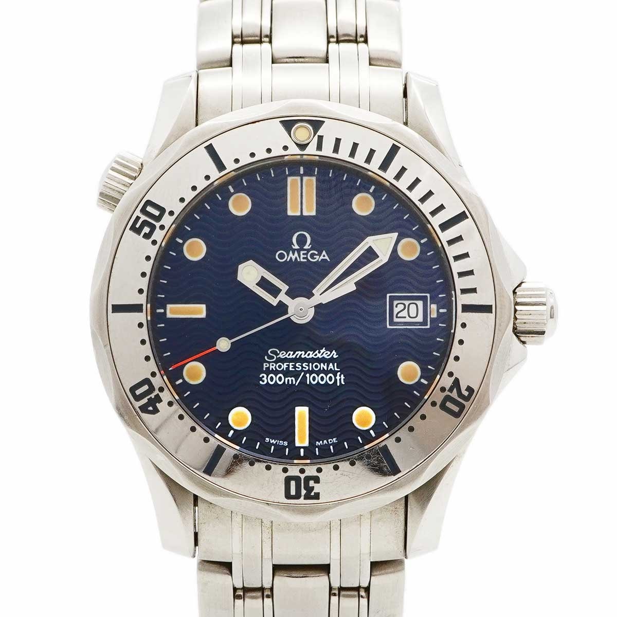 【6wdd0326】オメガ シーマスター 2562.80 ネイビー文字盤【中古】腕時計 ボーイズ