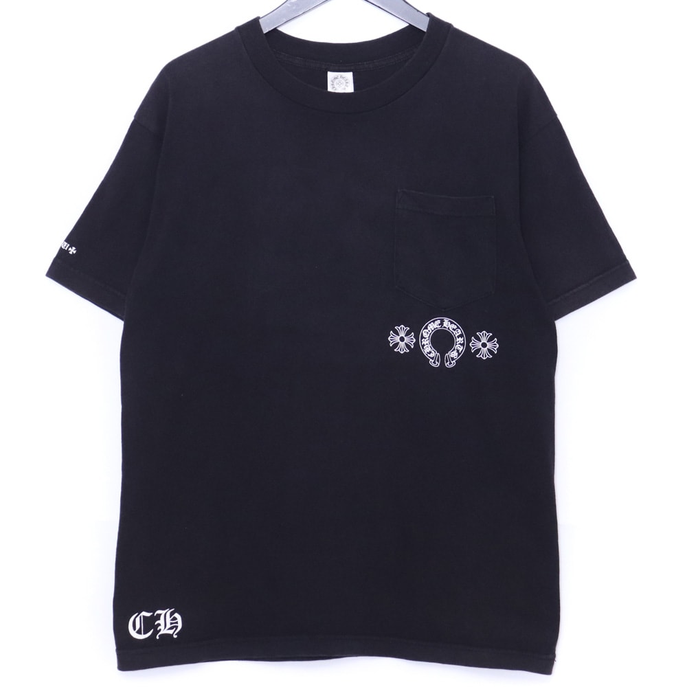 Chrome Hearts Scroll CH Plus Horseshoe Pocket S/S T-Shirt "Black"