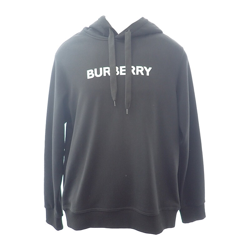 バーバリー BURBERRY ロゴ 8055318 パーカー コットン ブラック メンズ レディース【中古】【Aランク】