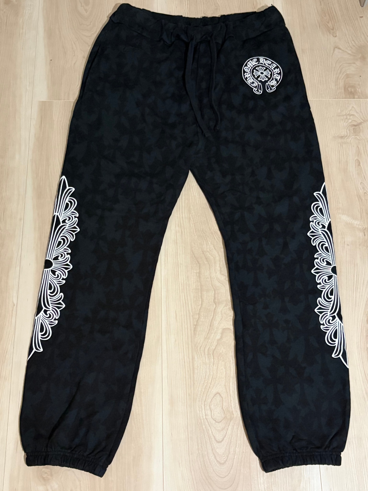 Chrome Hearts Cemetery Cross Sweat Pants "Black"