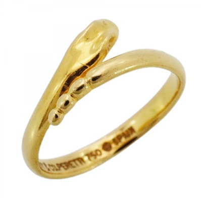 【6jcb0537】ティファニー リング スネーク K18YG イエローゴールド 12.5号【中古】レディース