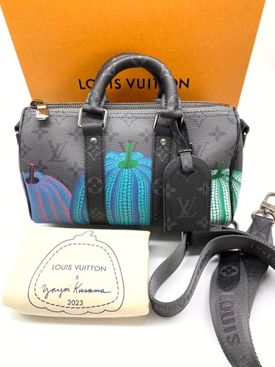 Louis Vuitton x Yayoi Kusama Keepall Bandouliere 25 Monogram Eclipse Reverse Pumpkin