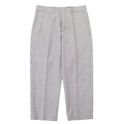 【新品同様】 ディオール 2022年製 ギンガムチェック スラックス パンツ メンズ ホワイト ブラウン 48 Dior